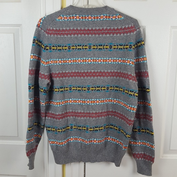 Le Tigre Gray Stripes Crewneck Men's Sweater Med - Picture 5 of 7